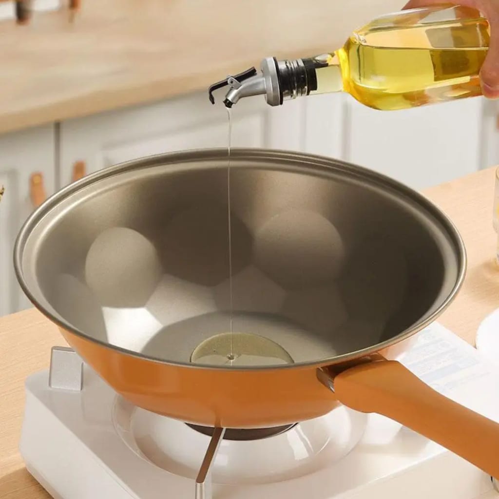 32 Cm Miniature Pressure Cooker Non-stick Easy Cleanup Wok Clay Titanium Pan With Pot Cover For Kitchen Cooking